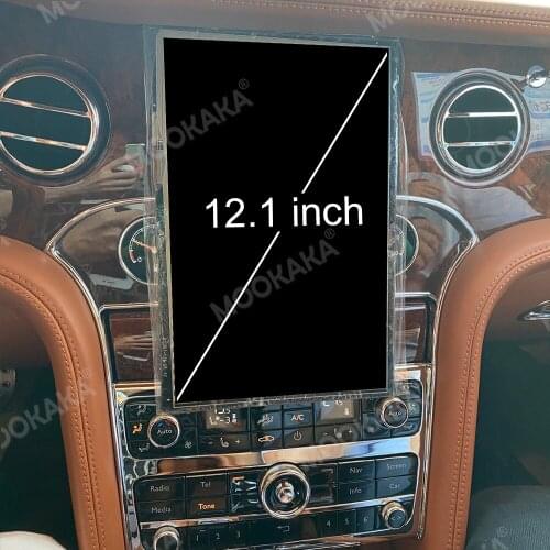 6G+128G Android10.0 PX6IPS Tesla Screen For Bentley Mulsanne 2012 - 2019 Auto Stereo Car Multimedia Player Radio Audio Head Unit