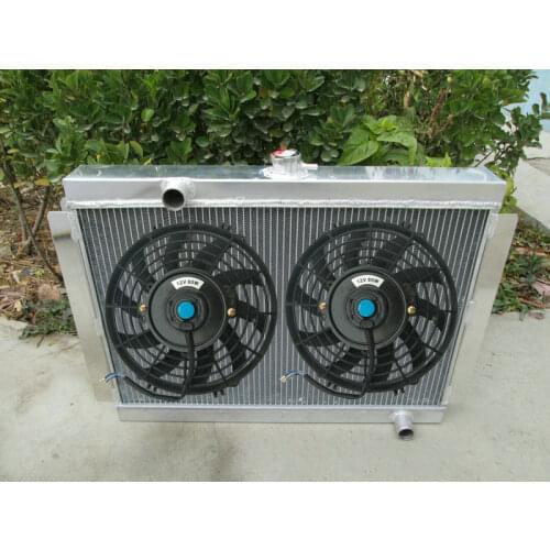 Aluminum Radiator + Fan For Nissan Datsun 280Z S30 & S130 280Z Fairlady Z 2.8L L28E MT 1975-1983 2+2 Coupe 76 77 78 79 80 81 82