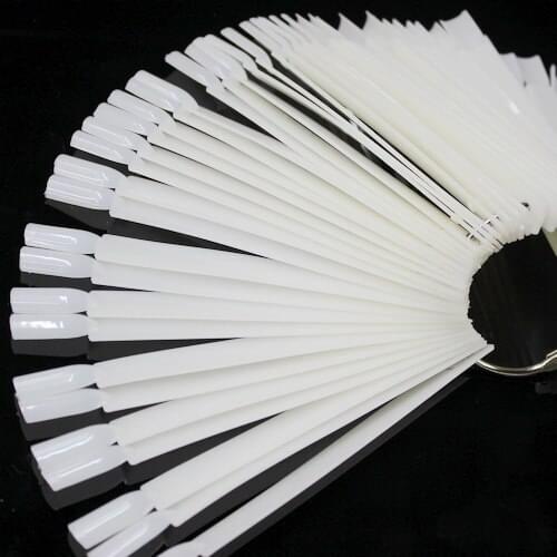 Free Shipping 50 Colors 13cm Nail Art Design Board Nail Tips Board Nails Practice Natural Color Perfect For Nails Factory Direct