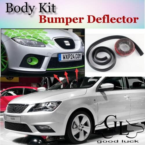 Bumper Lip Deflector Lips For SEAT Toledo Front Spoiler Skirt For TopGear Friends to Car Tuning View / Body Kit / Strip