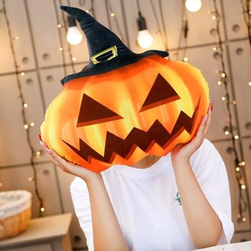 BOLAFYNIA children plush toys Halloween hooded pumpkin creative vegetable pillow kids Stuffed toys birthday Christmas gifts