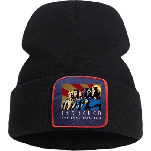 The Boys Flexible Print Beanie Hat Casual Unisex Knitted Cap Wool Cotton Skullies Brimless Hats Creativity Outdoor Hedging Caps