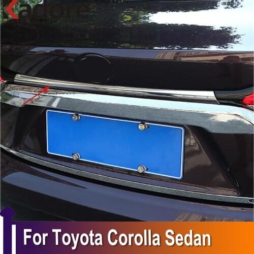 For Toyota Corolla Sedan 2019 2020 2021 Chrome Rear Trunk Lid Cover Trim Tailgate Door Cover Trim Molding Garnish Strip Styling