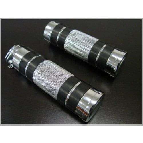Chrome Handlebar Hand Grips 1" for Honda Shadow Suzuki GSXR V-Star R1 R6 Vulcan YAMAHA KAWASAKI