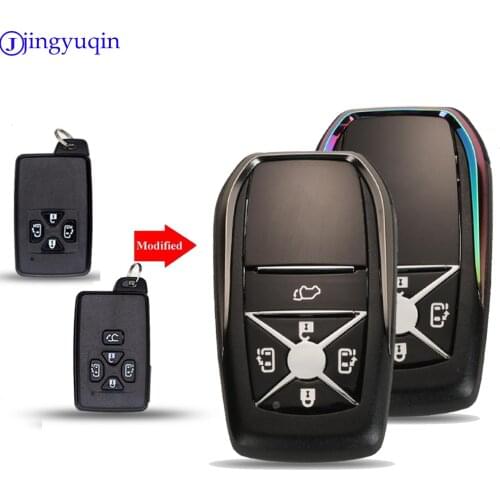 Jingyuqin Remote Modified 4/5 Buttons Smart Key Case Cover For Toyota Reiz/Avalon/Previa/Alphard/Prius Car Key Shell Fob