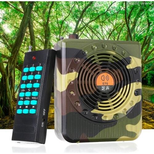 Camouflage Hunting Speaker Bird Caller Predator Sound FM Radio MP3 Player Remote Control Lanyard Kit Accessories Hunting Decoy