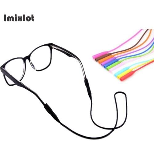 Candy Color High Elastic Silicone Eyeglasses Straps Sunglasses Chain Sports Anti-Slip String Glasses Ropes Band Cord Holder
