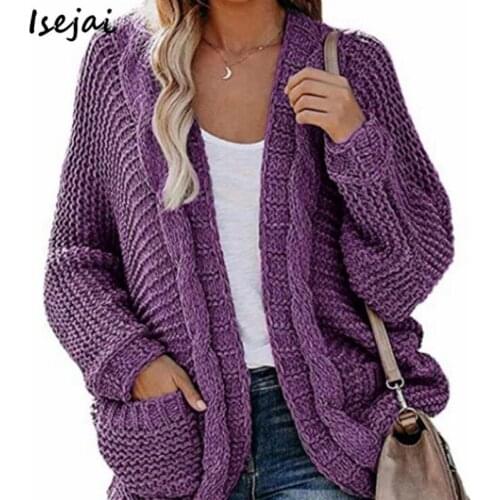 Twist Cardigan Woman Sweaters Pockets Spring Autumn Loose Cardigan Women Casual Coat