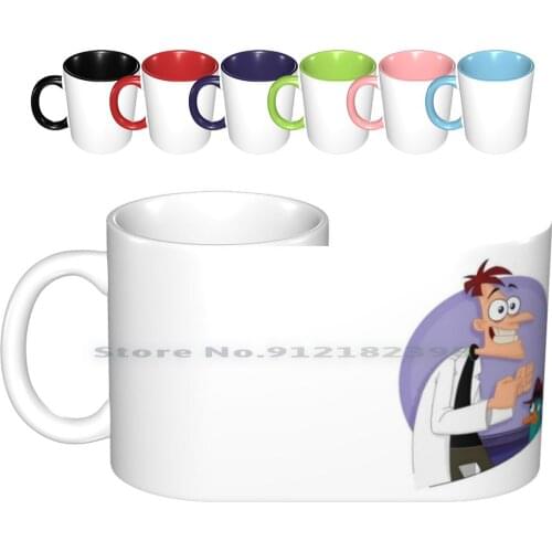 Doof And Perry Ceramic Mugs Coffee Cups Milk Tea Mug Doofenshmirtz D Doofenshmirtz Perry The Perry Fedora Evil Scientist