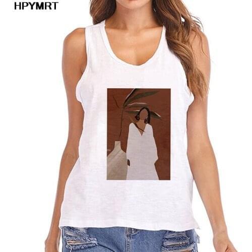 Summer Sleeveless Tee Abstract oil painting Printed Lady Tank Tops Womens Graphic Female T-Shirt Sexy Vest Top Clothing Women