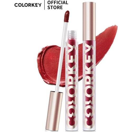 Colorkey 17 Colors Glamour Matte Lip Gloss Glaze Smooth Liquid Lipstick Non-Fading Waterproof for Colorfast Lip Charming Makeup