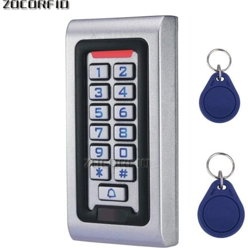 Metal Waterproof Backlight RFID Door Access Control Reader Keypad 1000 Users door bell RFID Card door opener
