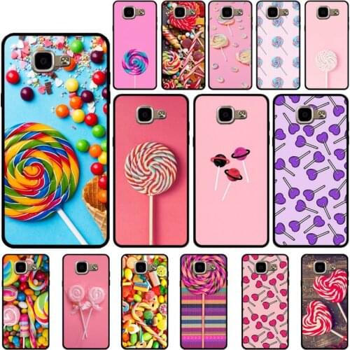 YNDFCNB sweet pink candy Lollipops Phone Case for Samsung A6 A8 Plus A7 A9 A20 A20S A30 A30S A40 A50 A70