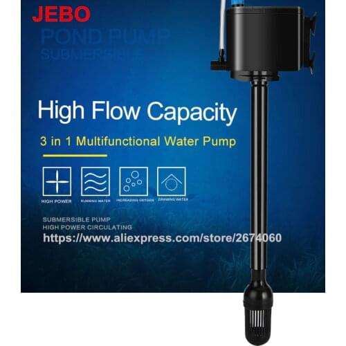 JEBO 3 in 1 Mutifunctional Water Pump for Aquarium 20W Aquarium Pump For Fish Tank Super Silence Water Circulating Pump AP119B