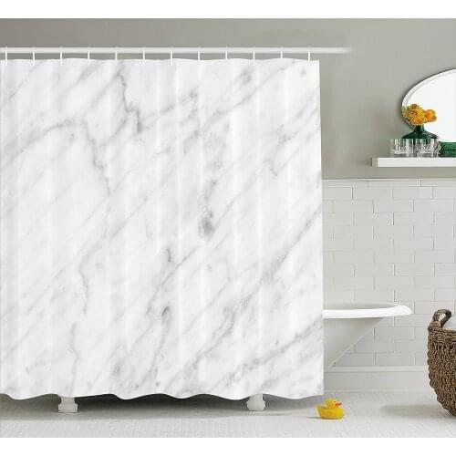 Marble Shower Curtain Carrara Marble Tile Surface Organic Sculpture Style Granite Model Modern Bathroom Waterproof Curtains