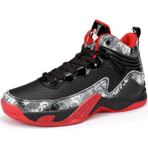 Autumn Spring Men Basketball Shoes High Top Basketball Sneakers Breathable Wearable Sports Shoes Shockproof Athletic Shoes
