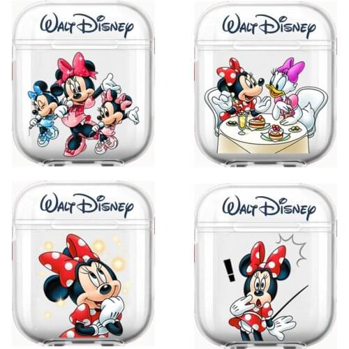 Disney Lovely Mouse Minnie and Mickey Soft Silicone Cases For Airpods 1/2 Protective Bluetooth Wireless Earphone Cover For Air
