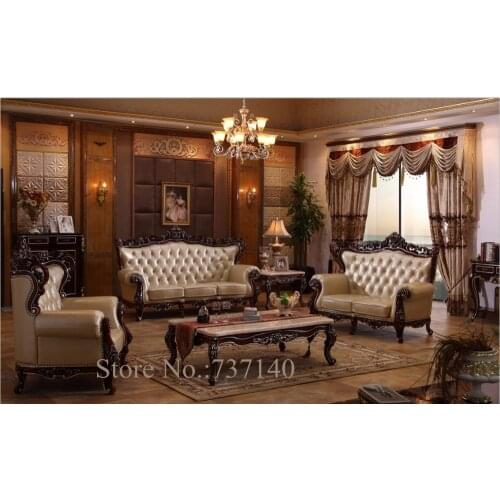 Sofa set living room furniture wood and genuine leather living room sets luxury sofa set buying agent wholesale price