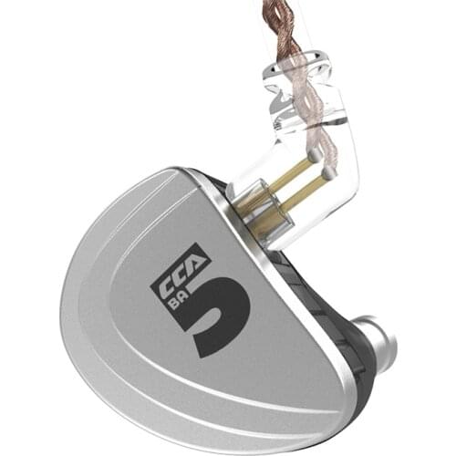 CCA A10 5BA In Ear Earphone HIFI Monitor Headset 5 Balanced Armature With Detachable 2PIN Cable CCA C12 C10 AS10 ZSX ZS10 V90 BA