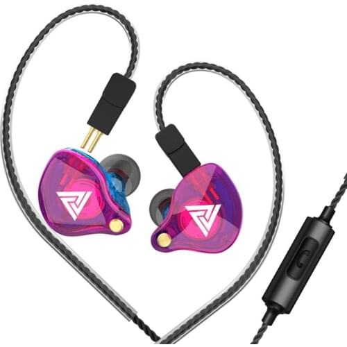 QKZ VK4 Colorful DD In Ear Earphone Headset HIFI Bass Noise Cancelling Earbuds With Mic Replaced Cable Headphone