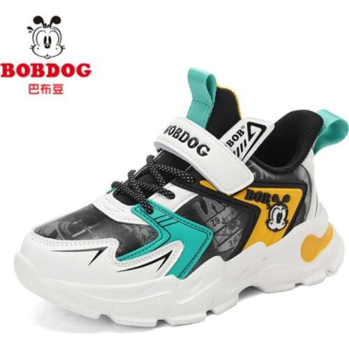 New Fall 2021 Leather Waterproof Kids Shoes Boys Fashion Casual Lightweight Breathable Soft Sport Comfortable Running Children