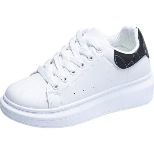 OKKDEY New Womens All-match Platform Casual Sneakers Luxury Shoes Womens Designers White Sneakers