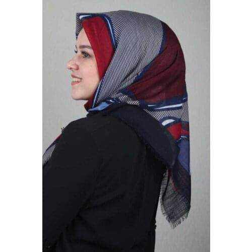 NUR SILK PATTERNED LINEN FLAMLI SCARF-DESEN-17-RENK-06