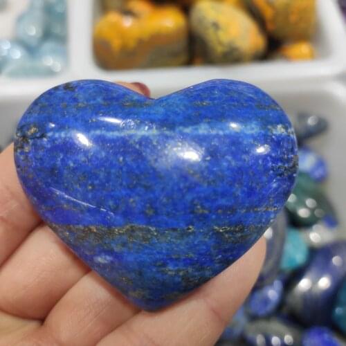 Wholesale 1pcs Natural Lapis Lazuli Heart Shaped Quartz Crystal Hand-polished Healing Decor Natural Quartz Crystals