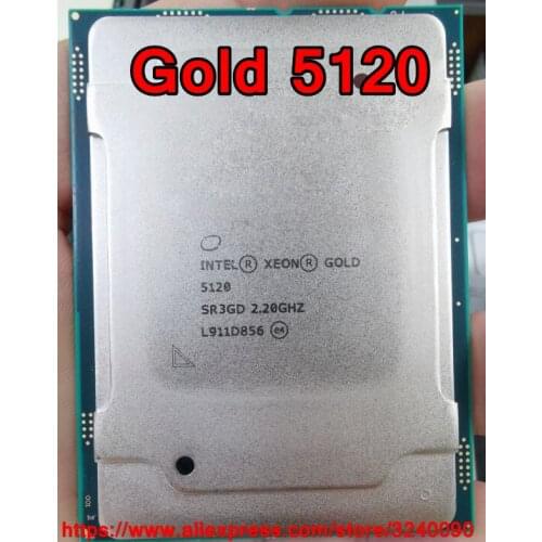 Intel Xeon Gold 5120 SR3GD Gold5120 Processor 19.25M Cache 2.20GHz 14-cores 105W LGA3647 Scalable CPU free shipping