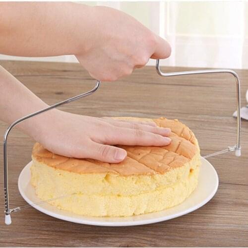 1Pc Stainless Steel Adjustable Wire Cake Bread Cutter Slicer Leveler DIY Pastry Tools Bakeware High Quality Kitchen Accessories