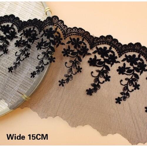 15CM Wide Luxury Mesh Cloth Thorn Flower Guipure Lace Ribbon Clothing Wedding Dress DIY Lace Sewing Accessories