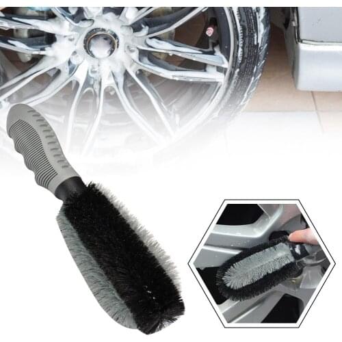 Wheel & Tire Brush Car Wire Wash Tools Beauty Hub Brush Special Tire Cleaning Brush Interior Floorliner Carpet Upholstery Brush