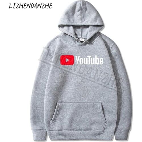 YOUTUBE Video Social brand fashion Mens Hoodies Spring Autumn Male Casual Hoodies Men and women Sweatshirt hoody Tops 0186