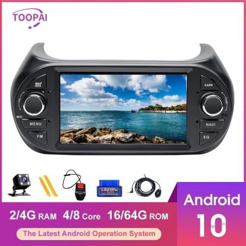 TOOPAI 7" Android 10 For FIAT Fiorino Qubo Citroen Nemo Peugeot Bipper GPS Navigation Multimedia Player Car Auto Radio Head Unit