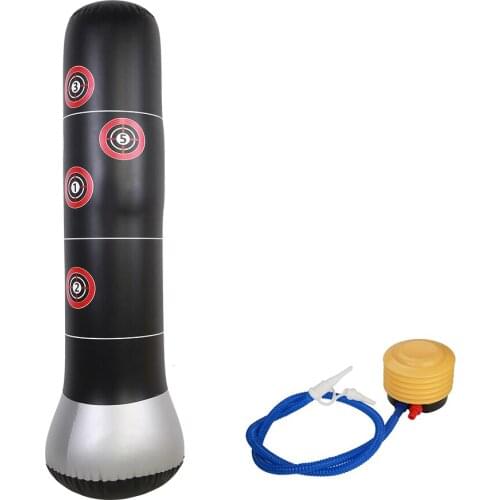Training Fitness Boxing Punching Bag Inflatable Aerated Irrigation Sand Family Entertainment Vent Fight Ground Kick Sandbag