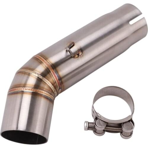 51mm Slip On Motorcycle Exhaust Middle Link Pipe Stainless Steel Exhaust System For Suzuki GSXR 600 750 2011-2020