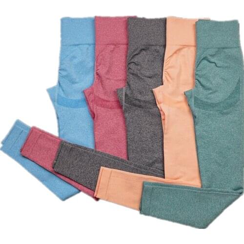 Women High Waist Seamless Sport Yoga Leggings Squat Proof Workout Running Gym Tights Fitness Tummy Control Workout Pants