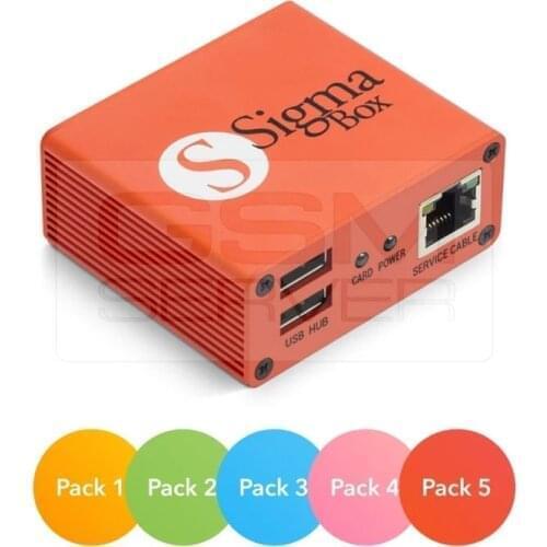 100% Original new Sigma Box with Cable Set (9pcs.) + Sigma Pack 1, 2, 3, 4, 5 Activation