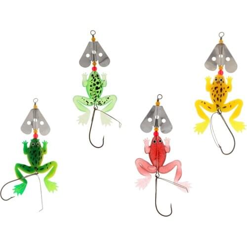 4.7' Soft Fishing Lures Rubber Frog Bass Bait Hard Spinner Baits Lures Crankbait Swimbaits Tackle Fishing Tackles Pesca