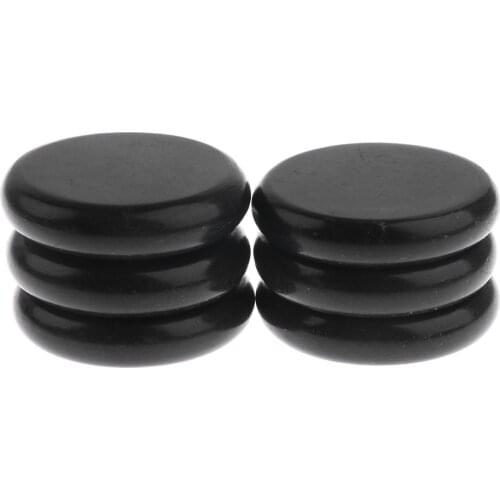 6 Pieces Large Round Hot Spa Rock Basalt Stones Hot & Cold Massage Lava Natural Stone - Diameter of 8cm/3.1inch