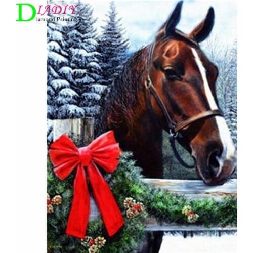 Diamond Embroidery Anmial Cross Stitch DIY Diamond Painting Horse Diamond Mosaic Rhinestones Home Decor