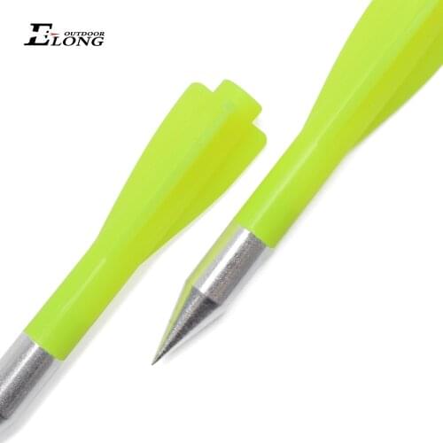 20Pcs Aluminum Tips Bolt Archery Arrow 2.9" Length Broadheads Flecha For 50/80 LB Pistol Crossbow Accurate Red/Fluorescent Green