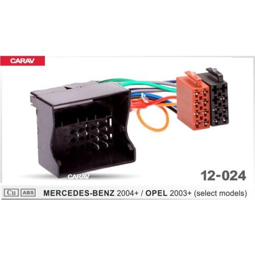 CARAV 12-024 ISO Radio for MERCEDES-BENZ 2004+ for OPEL ((select models) Wiring F-Harness Wire Cable Plug Adaptor Stereo