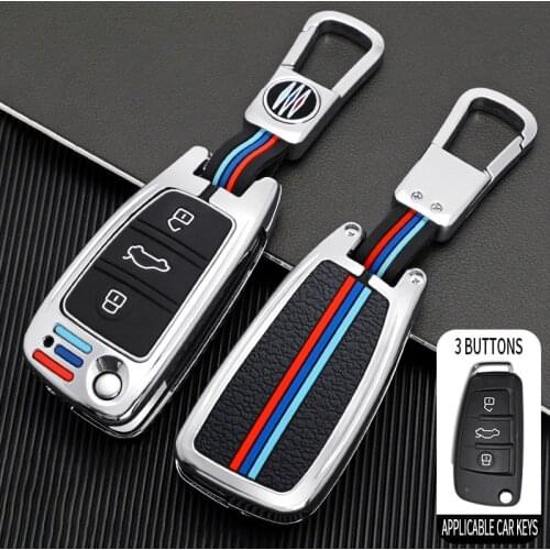 Zinc alloy Car Remote Key Case Cover Shell Fob For Audi A1 A3 A4 A5 A6 B6 B7 B8 C5 C6 8P 8V Q3 Q5 Q7 4F 8L TT S4 S6 Accessories