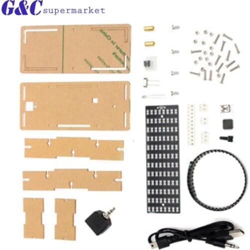 DIY Audio Level Meter Blue LED Display Music Spectrum Analyzer Amplifier Hifi MP3 PC Audio Level Meter Kits diy electronics