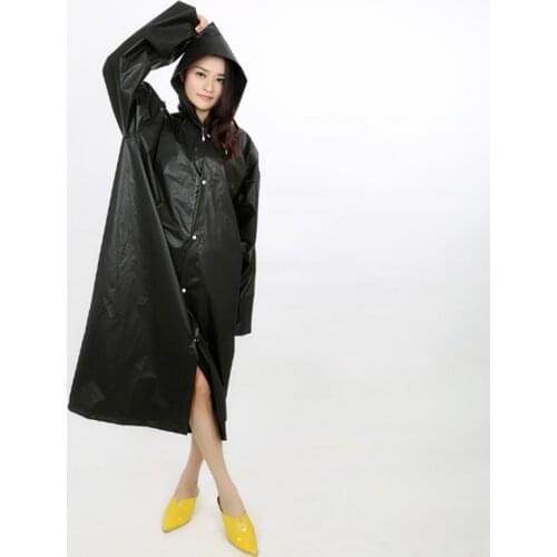 Raincoat quality environmental protection EVA adult raincoat long thick raincoat men and women with the same candy color A11328