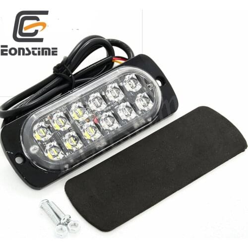 Eonstime 12LED Car Truck Emergency Warning LED Strobe Flash Light Hazard Flashing Lamp Driving DayLight Bar Police 12V/24V