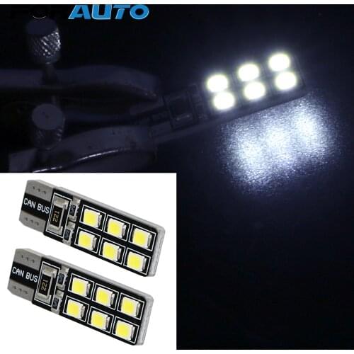 FORAUTO 2pcs T10 12SMD Car LED Bulb Turn Signal Lamp Signal Lamp Taillight Car Styling Car Reading Light Side Marker Lights