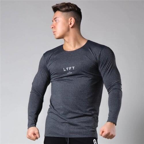 New Men T-shirt Long Sleeve Fitness Gym Brand Training Shirt Clothing Quick Dry Joggres Bodybuilding Tee Tops Exercise Shirt 3XL