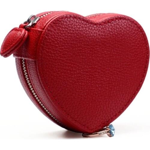 Luxury Pu Leather Box Heart Display Case Stud Earrings Rings Bracelet Jewelry Holder Makeup Organizer Girlfriend Women Gift